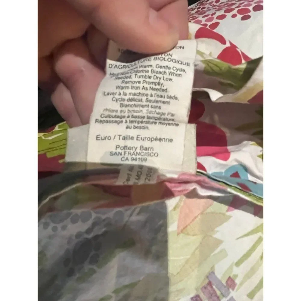 Colorful POTTERY BARN TEEN full queen duvet cover PEACE